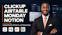 setup airtable database, airtable automation, CRM, softr webapp