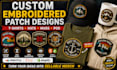 design custom embroidered patch tshirts hat mug pod printful shopify etsy store