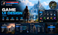 design professional game UI UX interface, hud, menu and game screens