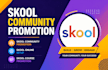 do skool community promotion, skool online setup, skool course promotion