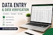do accurate data entry and data verification