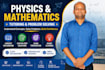 provide physics and math problems solutions step by step