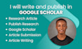 write and publish research article in google scholar index journal