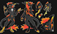 draw furry art fursona character reference sheet nsfw vtuber, anime ref sheet