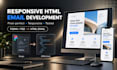 develop a responsive HTML email template