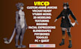 upload your 3d vrchat character, create, edit and add toggles for vrchat, nsfw