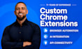 develop custom chrome extension with browser automation