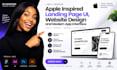 design apple inspired landing page UI website design and modern app interface
