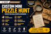 create a custom puzzle hunt, escape room, and puzzle game