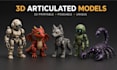 create custom articulated 3d models and action figures