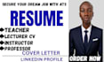 write a professional ats friendly teacher resume and CV