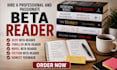 be your sci fi beta reader, romance beta reader, novel beta reader