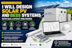 design solar pv and bess systems with sld, layout and sizing