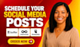 manage and schedule tiktok, instagram, facebook posts via buffer, hootsuite