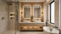 do custom 3d bathroom design and remodeling with master bathroom and render