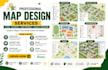 design university map, school map, campus map, wayfinding map, 2d 3d map