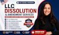 do llc dissolution change US llc address, llc reinstatement, close ein,renew llc