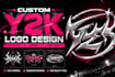 design a custom y2k streetwear logo