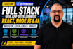 develop custom full stack web apps with react, node js and ai integration