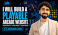 build a website with playable arcade games