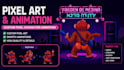 create custom pixel art character animations