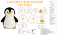 create plush toy and stuffed animal sewing pattern