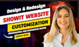 design showit website template redesign showit website customization showit edit