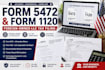 prepare form 5472 and 1120 for foreign owned llc