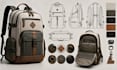 create a professional bag tech pack, handbag tech pack and backpack tech packs