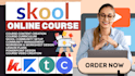 skool course development, online course workbook creation, curriculum design