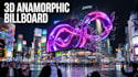 create 3d anamorphic billboard animation, cgi ads, vfx video