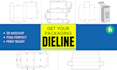 create custom packaging dieline and print ready template