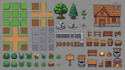 create 2d pixel game environment asset pack 2d tileset tilemap props backgrounds