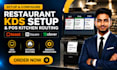 configure restaurant kds setup and pos kitchen routing