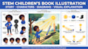 illustrate abc, counting and early learning books illustrations for children