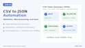 process CSV json files and build focused python automations