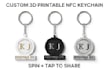 design custom nfc spinner business keychain stl with logo