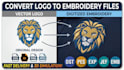convert your logo to embroidery digitizing files dst, pes, exp