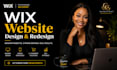 develop wix website design, wix website development, wix redesign and wix studio