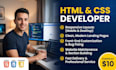fix responsive HTML CSS issues and build landing pages