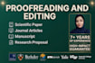 proofread scientific paper and journal article for you