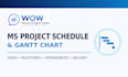 create your ms project schedule, gantt chart