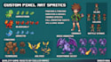 create pixel art pokemon, fakemon, monster and trainer sprites