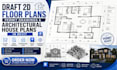 draft 2d floor plans, permit drawings and architectural house plans in revit