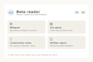be your beta reader for english or spanish  documents