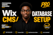 code wix database with filter, table, dropdown, and dataset
