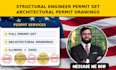structural engineer architectural permit drawing full permit set illinois, ohio