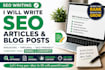 write SEO friendly blog posts and articles