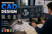 create professional cad drawings and 3d models
