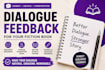 provide honest dialogue feedback for your fiction book